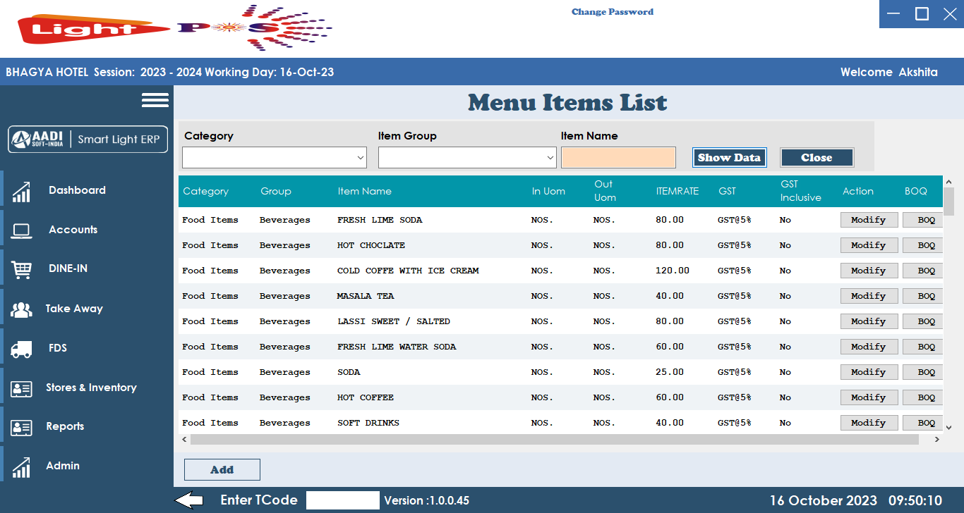 Restaurant Billing Software Rishikesh Uttarakhand