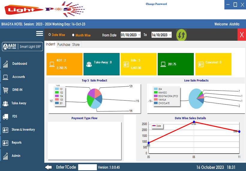 Restaurant takeaway Inventory Software Restaurant / Bar / Cafe /  Billing Software Dehradun Rishikesh Uttarakhand